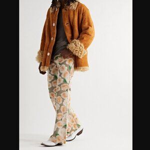Acne Studios Bootcut Floral-Print Rose Jeans Orange Men's Size EU 44 / US 30